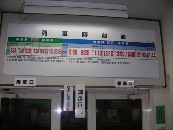 根室駅から稚内駅の乗車記録(乗りつぶし)写真