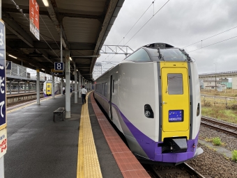 長万部駅から函館駅の乗車記録(乗りつぶし)写真