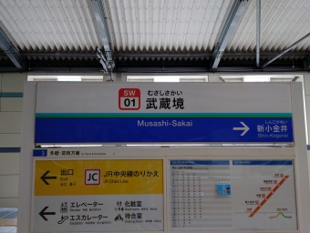 武蔵境駅から是政駅:鉄道乗車記録の写真