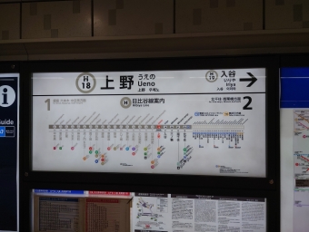 仲御徒町駅から上野駅の乗車記録(乗りつぶし)写真