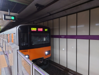 半蔵門駅から永田町駅の乗車記録(乗りつぶし)写真
