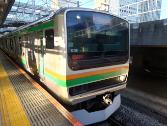 大崎駅から横浜駅の乗車記録(乗りつぶし)写真