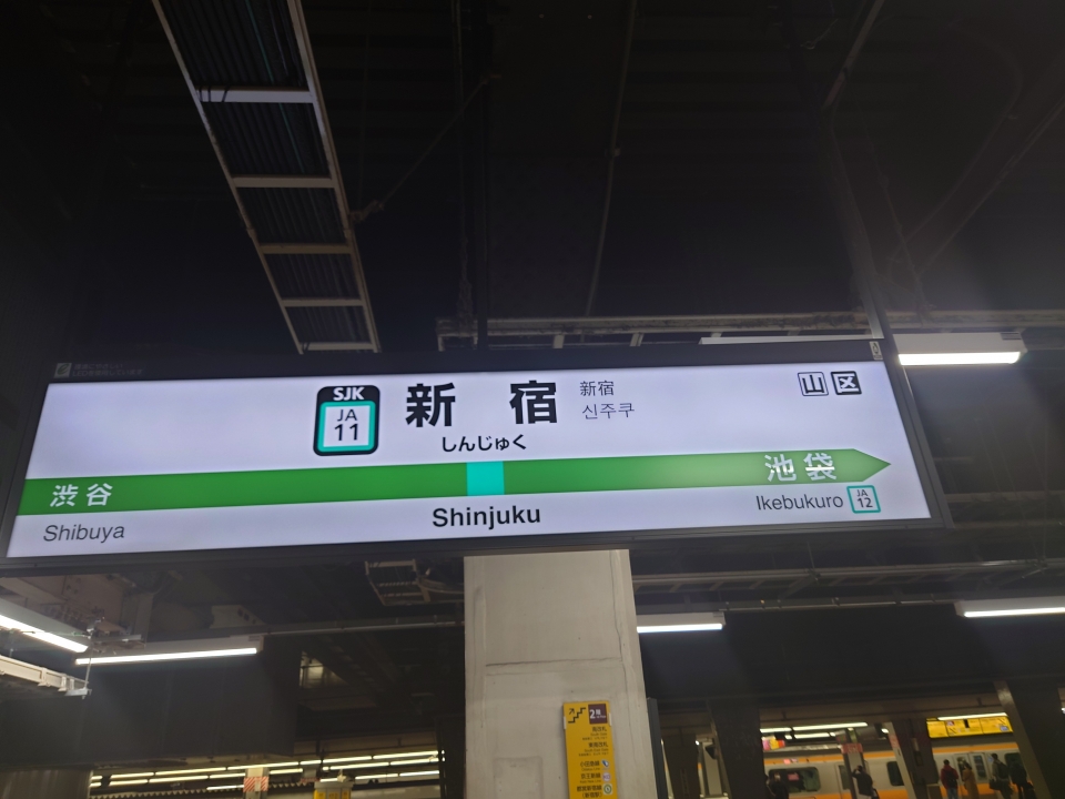 鉄道乗車記録「二俣川駅から新宿駅」駅名看板の写真(2) by 黒桐 撮影日時:2022年02月12日