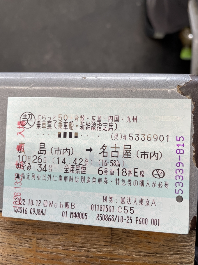 鉄道乗車記録の写真:きっぷ(1)        