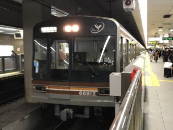 日本橋駅から堺筋本町駅の乗車記録(乗りつぶし)写真