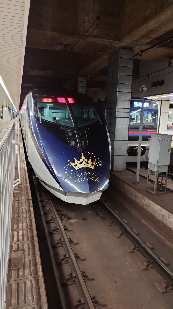 鉄道乗車記録の写真:列車・車両の様子(未乗車)(2)        「中島健人バージョンスカイライナー」