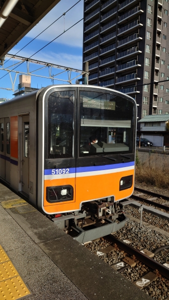 上福岡駅からふじみ野駅の乗車記録(乗りつぶし)写真