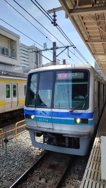 中野駅から高田馬場駅の乗車記録(乗りつぶし)写真