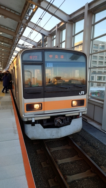 東小金井駅から東京駅の乗車記録(乗りつぶし)写真