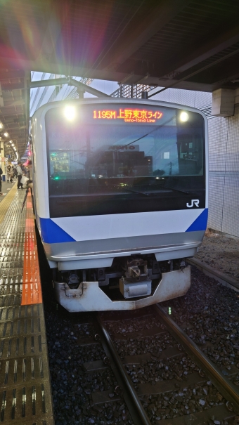 柏駅から土浦駅の乗車記録(乗りつぶし)写真
