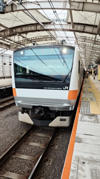 東小金井駅から立川駅の乗車記録(乗りつぶし)写真