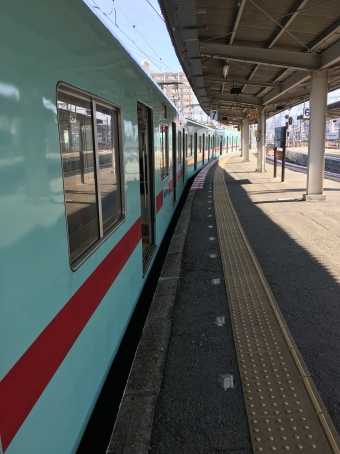 大牟田駅から西鉄二日市駅の乗車記録(乗りつぶし)写真