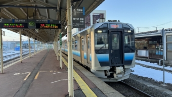 五所川原駅から鰺ケ沢駅の乗車記録(乗りつぶし)写真