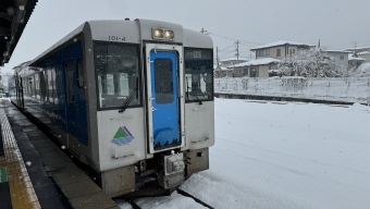 左沢駅から寒河江駅の乗車記録(乗りつぶし)写真