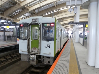 新潟駅から米沢駅の乗車記録(乗りつぶし)写真