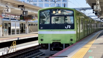 201系電車「奈良→JR難波」の乗車記録(乗りつぶし)写真