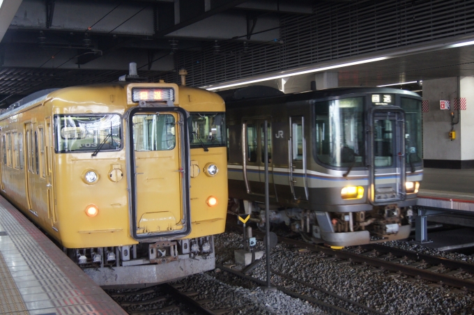 鉄道乗車記録の写真:列車・車両の様子(未乗車)(6)        「まさかの223系との並び。
なんで2番線に223系がいるんだろ。」