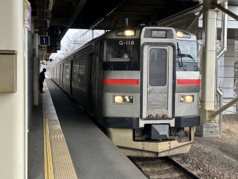 南千歳駅から苫小牧駅の乗車記録(乗りつぶし)写真