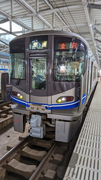 福井駅から小松駅の乗車記録(乗りつぶし)写真