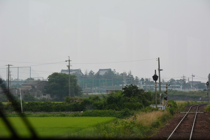 鉄道乗車記録の写真:車窓・風景(3)        「専修寺の国宝御影堂と如来堂の屋根」