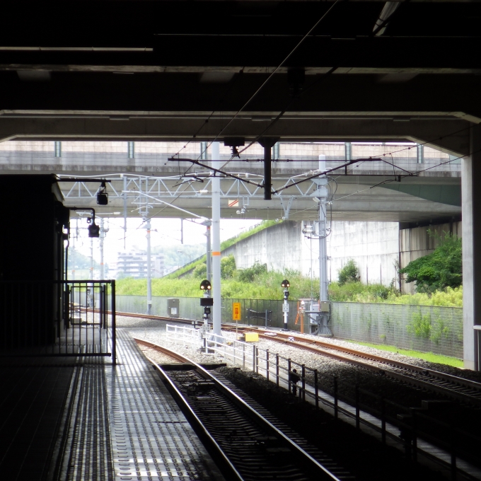 鉄道乗車記録の写真:駅舎・駅施設、様子(4)        「ここが終点ですがまだ先に線路は続いています。」