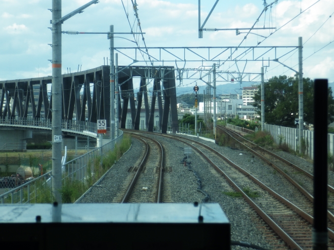 鉄道乗車記録の写真:車窓・風景(19)        「一旦神崎川を北上します」