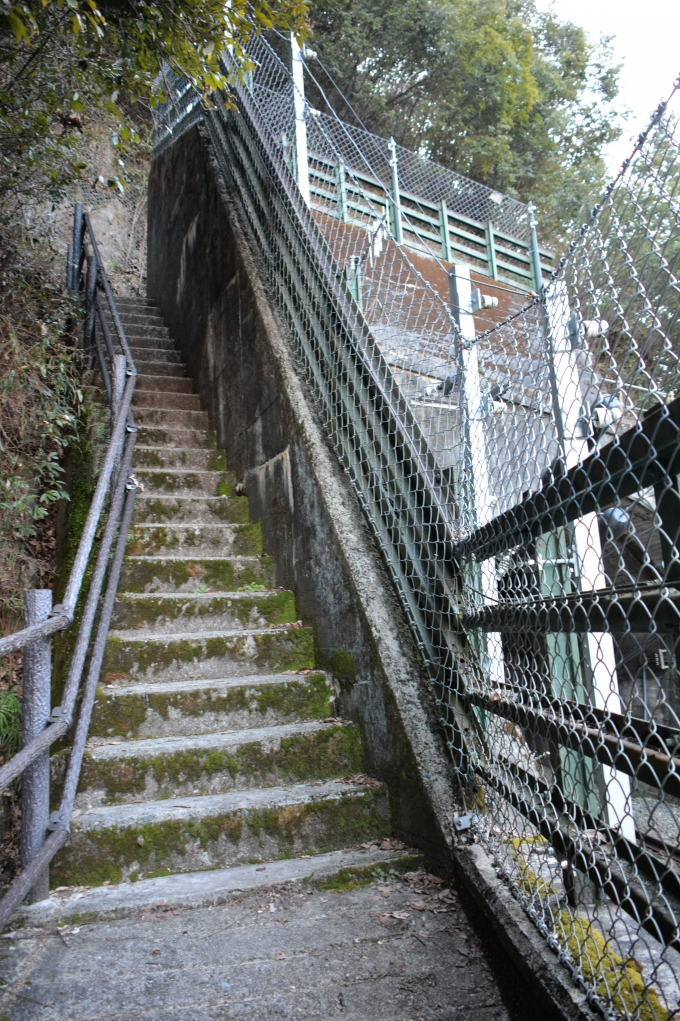 鉄道乗車記録の写真:駅舎・駅施設、様子(10)        「階段を登ると」