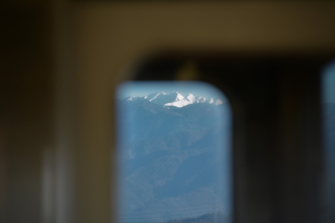 鉄道乗車記録の写真:車窓・風景(5)        「中央アルプスの雪山」