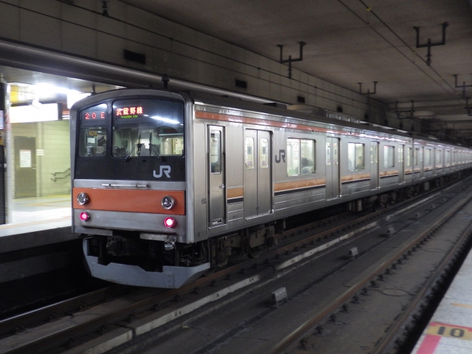 鉄道乗車記録の写真:列車・車両の様子(未乗車)(3)        「武蔵野線の電車が乗り入れています。」