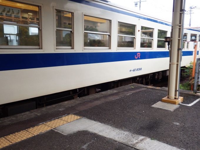 鉄道乗車記録の写真:乗車した列車(外観)(12)        「一日に志布志迄行く車両も少ないのにここで下りて見送るのはとても残念でした。
いつかリベンジをと強く考えました。」