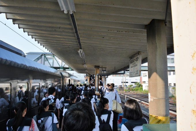 鉄道乗車記録の写真:駅舎・駅施設、様子(9)        「しかし特急のほぼ全員が通学生って・・・どうなん。」