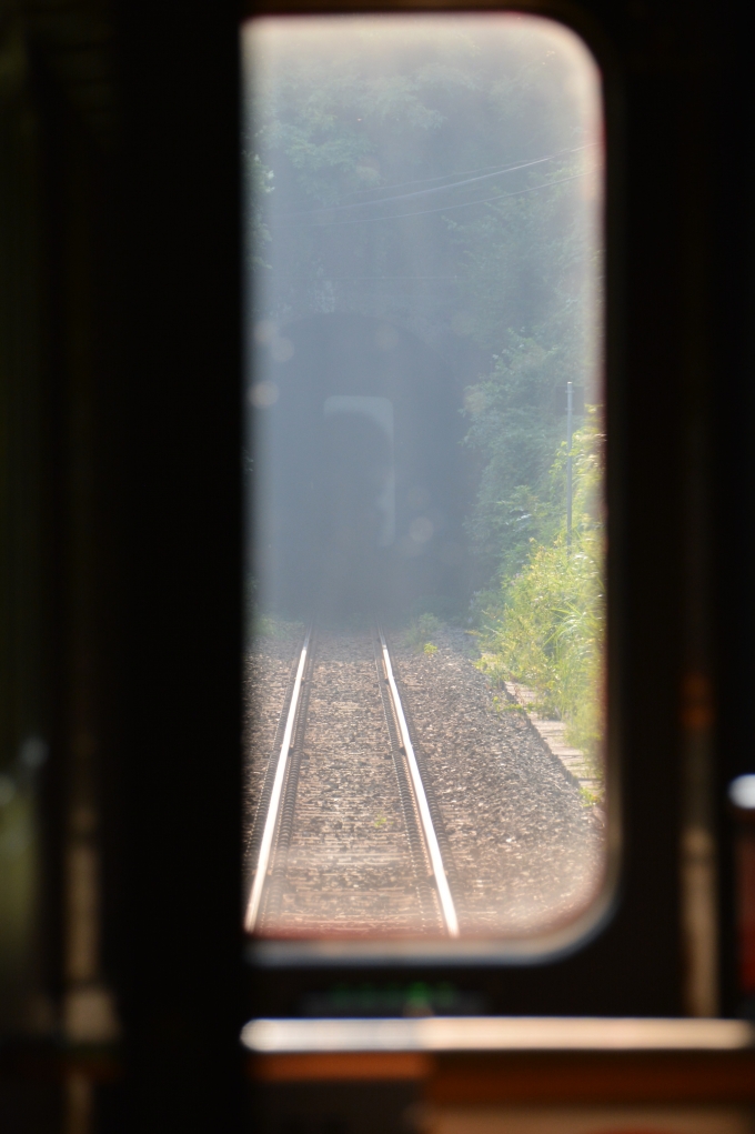 鉄道乗車記録の写真:車窓・風景(17)        「ここからトンネルで外輪山を通り抜けます。」