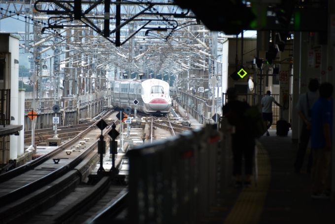 鉄道乗車記録の写真:駅舎・駅施設、様子(6)        「次の列車の乗換時間はたっぷりあったので乗ってきたはやぶさに秋田新幹線が連結する様子を撮りました。
1」