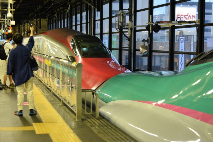 鉄道乗車記録の写真:列車・車両の様子(未乗車)(5)        「ここで連結してから東京へ向かいます。」