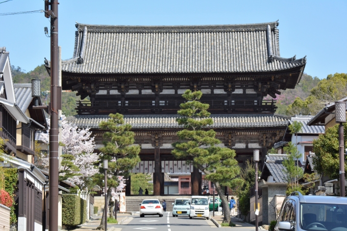 鉄道乗車記録の写真:旅の思い出(5)        「駅名通り御室仁和寺の楼門が駅前正面に見えてます。」