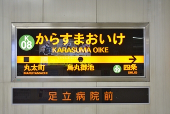 烏丸御池駅から竹田駅の乗車記録(乗りつぶし)写真