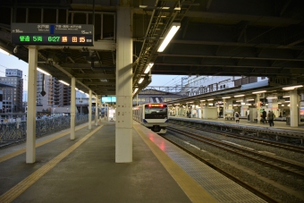 小山駅から勝田駅の乗車記録(乗りつぶし)写真