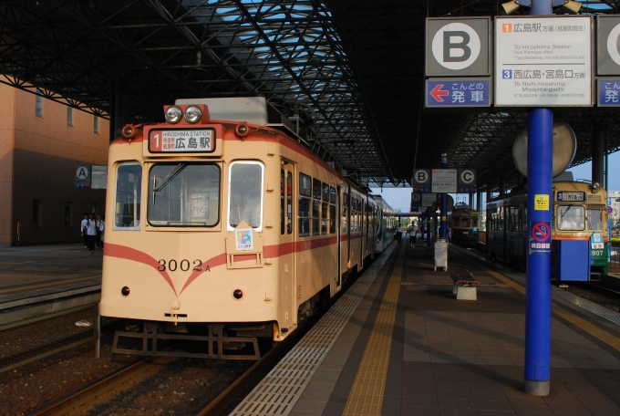 鉄道乗車記録の写真:列車・車両の様子(未乗車)(2)        「元西鉄福岡市内線の連接車の改造車
3002は未乗車」