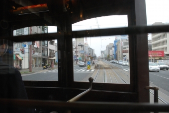 枡形停留場から高知駅前停留場の乗車記録(乗りつぶし)写真