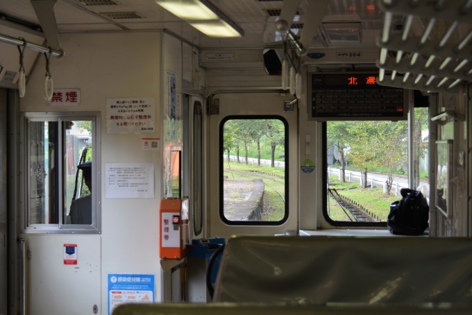 鉄道乗車記録の写真:車内設備、様子(14)        「乗客一人で出発」