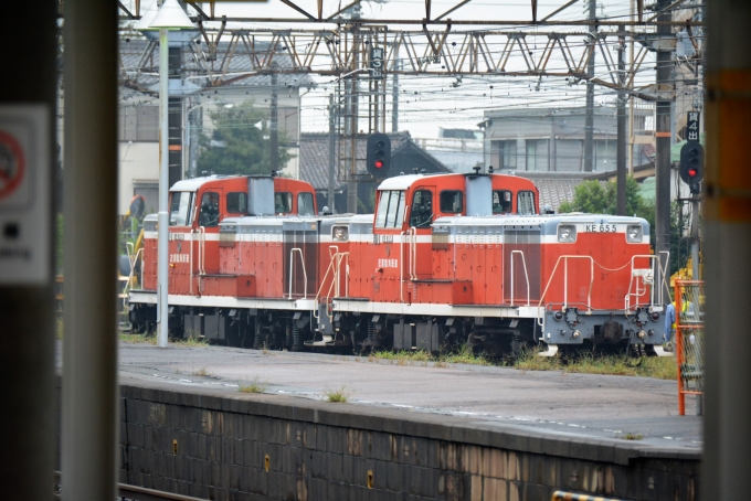 鉄道乗車記録の写真:列車・車両の様子(未乗車)(2)        「衣浦臨海鉄道のディーゼル機関車KE65 5とKE65 11」