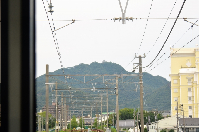 鉄道乗車記録の写真:車窓・風景(15)        「山上に岐阜城復興天守」