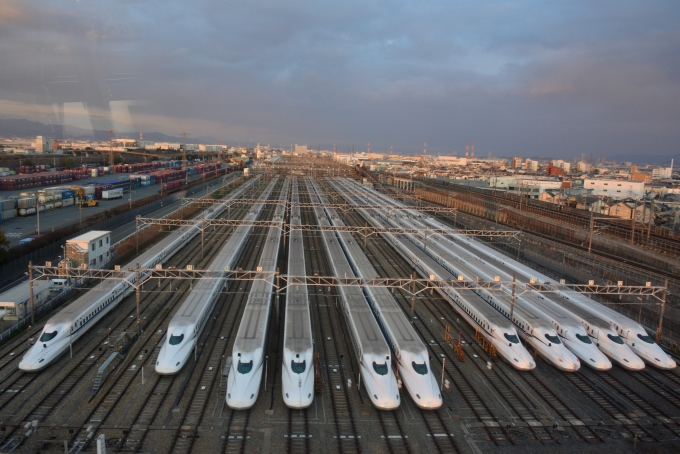 鉄道乗車記録の写真:車窓・風景(27)        「新幹線鳥飼車両基地俯瞰」