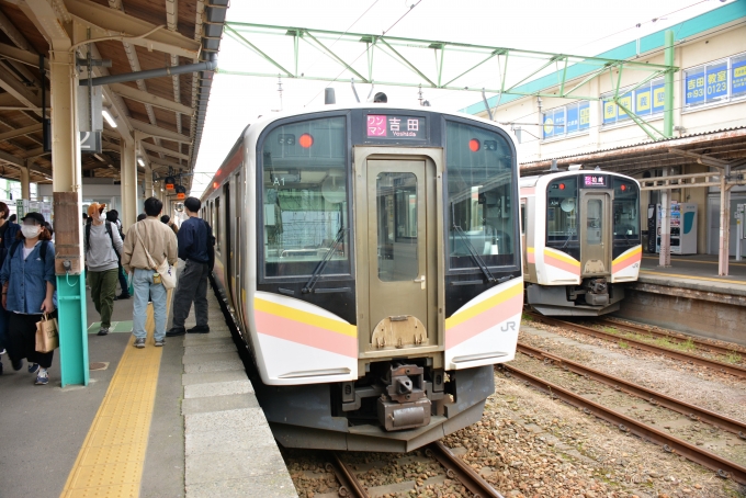 鉄道乗車記録の写真:乗車した列車(外観)(8)        「この日二回目の吉田駅」