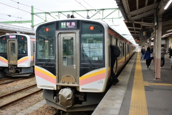 吉田駅から新潟駅の乗車記録(乗りつぶし)写真