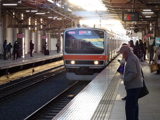 鉄道乗車記録の写真:乗車した列車(外観)(3)        「立川駅」