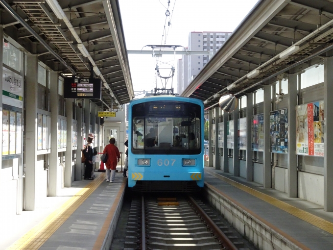 鉄道乗車記録の写真:旅の思い出(1)        「天王寺駅前から出ている阪堺線の路面電車」