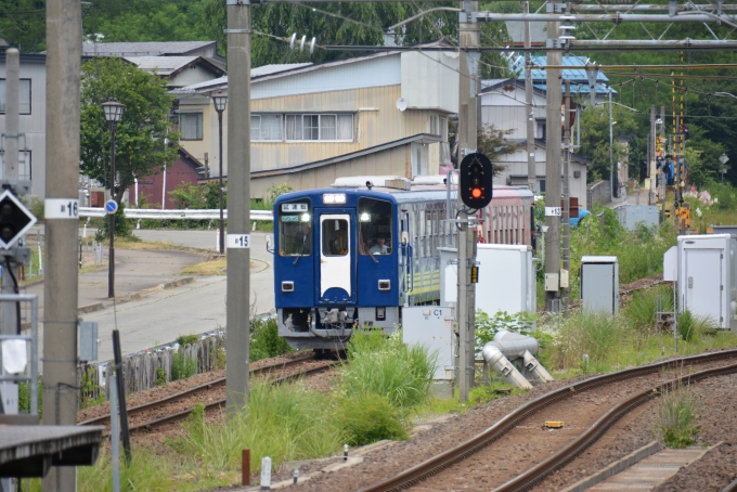 鉄道乗車記録の写真:列車・車両の様子(未乗車)(18)        「秋田内陸縦貫鉄道の入線」