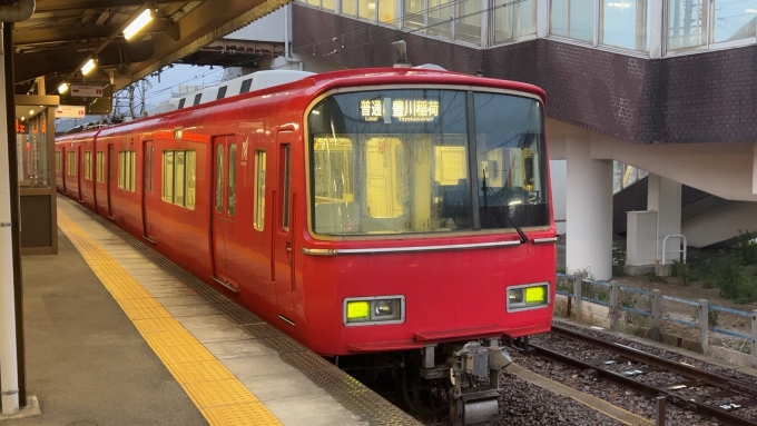 鉄道乗車記録の写真:乗車した列車(外観)(2)        「名鉄初完乗の豊川線は、この電車で。」
