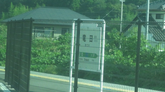 鉄道乗車記録の写真:駅名看板(4)        「常磐線の福島県内の駅はホームに柵があるところが多かった。」